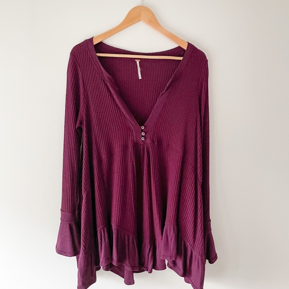 Free People // Oversized Olivia Tunic in Plum (Fits like a Small or Medium) - Picture 1 of 4